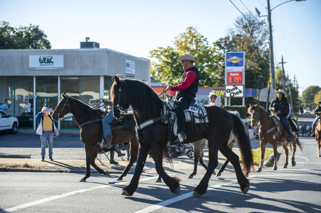 Jose Ambris of Pinehurst was 1 of 4 Judges Choice winners during the 20th annual Asheboro Fall Roundup Horse Parade in downtown Asheboro, on Nov. 7, 2021. (PJ WARD-BROWN/NORTH STATE JOURNAL)