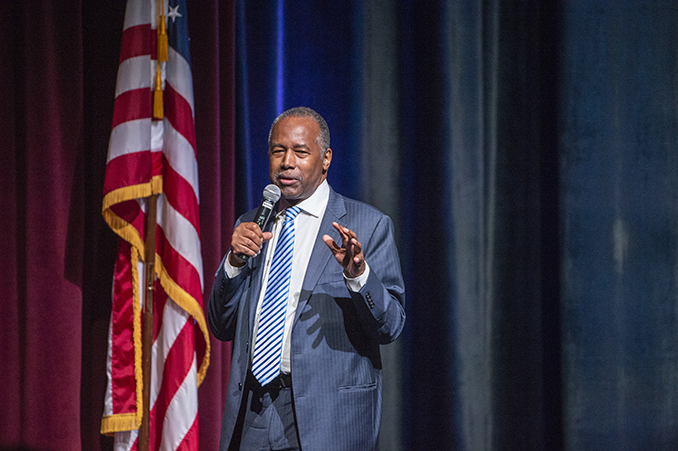 Carson lays a cornerstone grounded in faith