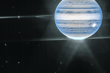 New space telescope shows Jupiter’s auroras, tiny moons
