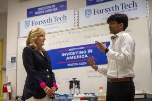First lady Jill Biden visits Forsyth Tech, unveils $30m investment