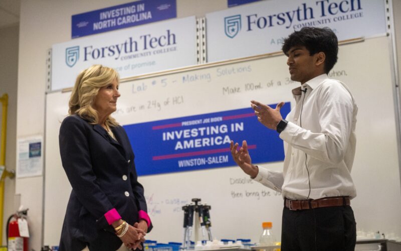 First lady Jill Biden visits Forsyth Tech, unveils $30m investment
