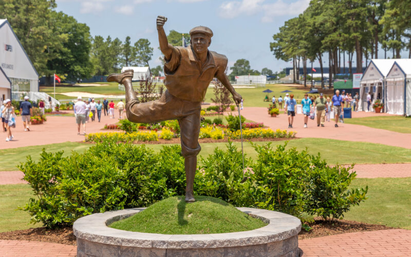 “One Moment in Time” statue temporarily moved to main entrance