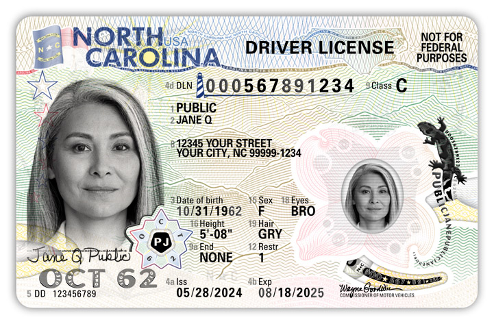 The new North Carolina driver’s license design was unveiled on Tuesday. Courtesy NC DMV