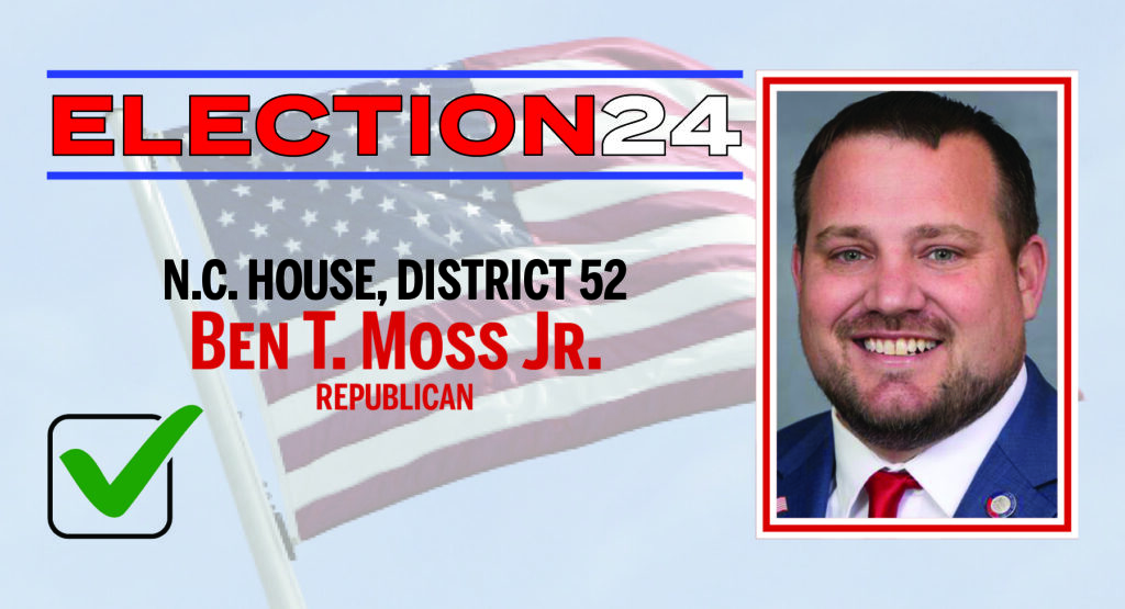 Republican Ben Moss wins reelection for NC House’s 52nd District seat